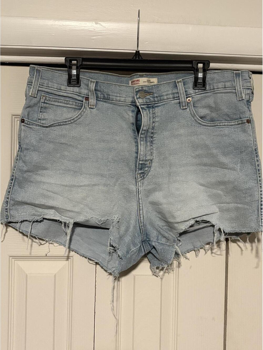 Levi’s High Rise Cutoff Denim Shorts Light Wash Festival Y2K Summer Style